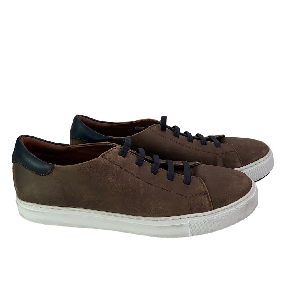 Johnson & Murphy Men’s Brown Leather Laced Slip Ons Size 12